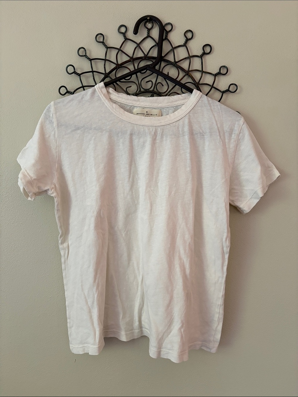 imogene + willie White drop sleeve Tee